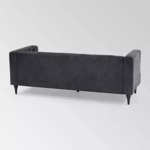 Loomis Contemporary Microfiber Upholstered Tufted Sofa Christopher Knight Home5